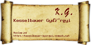 Kesselbauer Györgyi névjegykártya